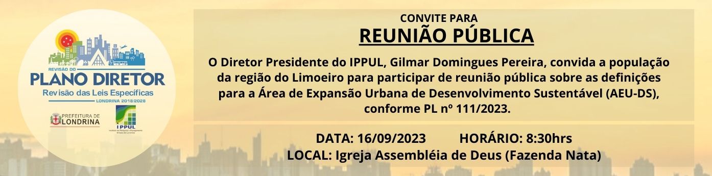 REUNIÃO LIMOEIRO banner site IPPUL